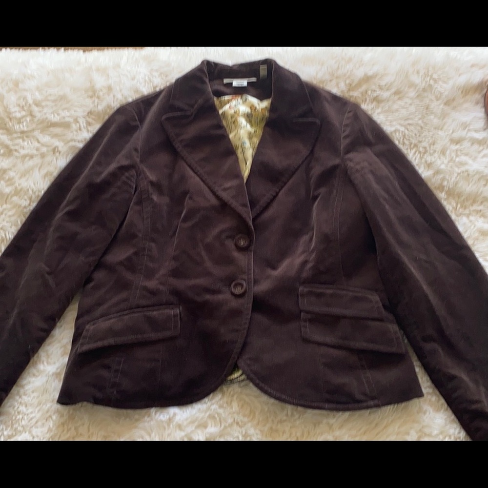 Nine West Y2K Brown Vintage Corduroy Double Button Blazer - Picture 5 of 5